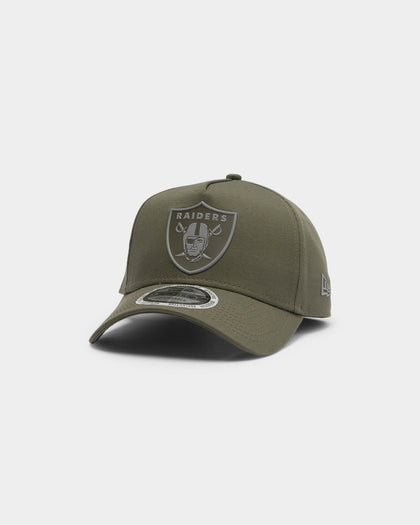 New Era Raiders 9FORTY A-Frame Reflective Logo Snapback Olive/3M