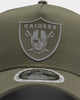 New Era Raiders 9FORTY A-Frame Reflective Logo Snapback Olive/3M