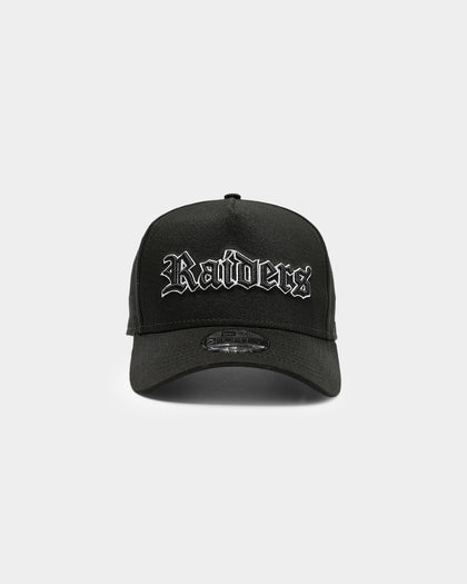 New Era Las Vegas Raiders 'Goth Script' 9FORTY K-Frame Snapback Black/White