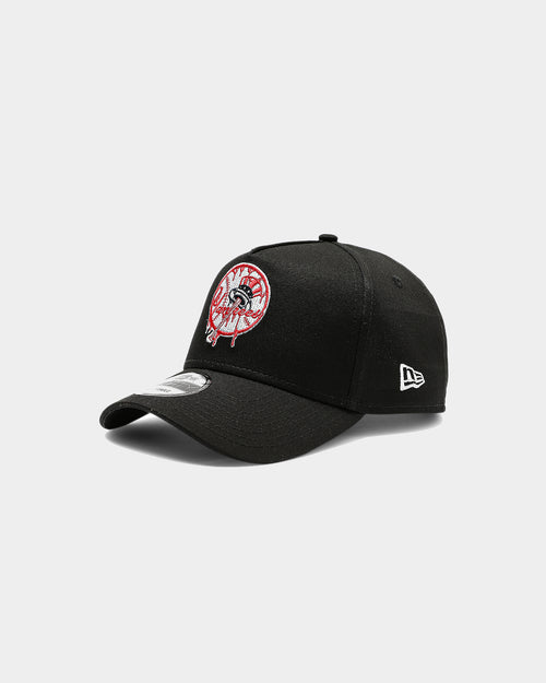 New Era New York Yankees Drip Logo 9FORTY A-Frame Snapback Black