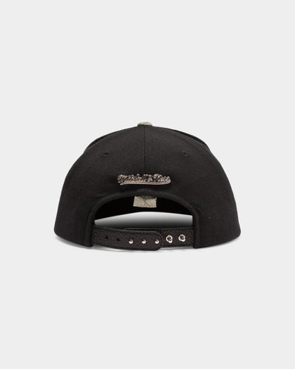 Mitchell & Ness Raiders Luxury Carp Script Snapback Black/Grey