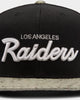 Mitchell & Ness Raiders Luxury Carp Script Snapback Black/Grey