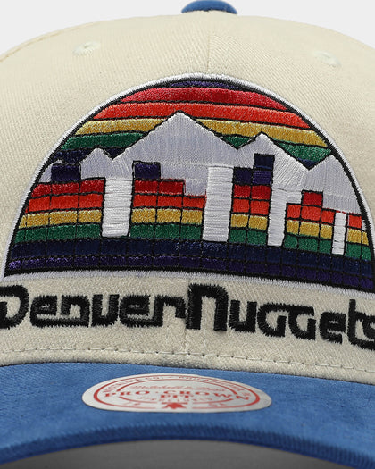 Mitchell & Ness Denver Nuggets Pro Crown Snapback Off White/Royal