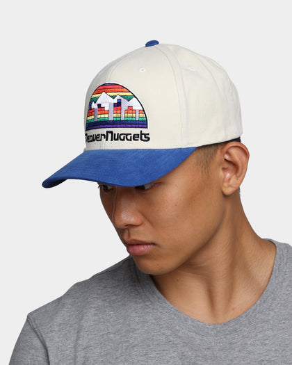 Mitchell & Ness Denver Nuggets Pro Crown Snapback Off White/Royal