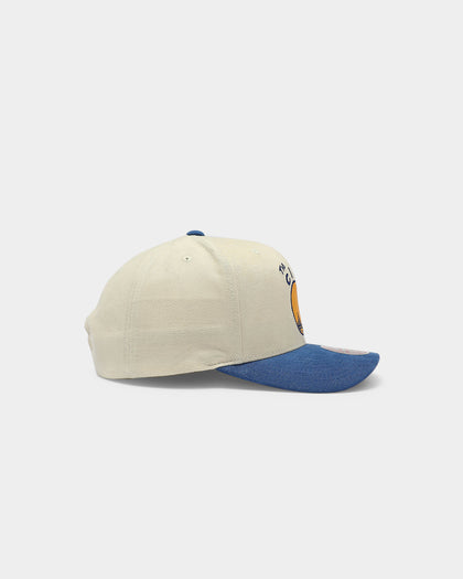Mitchell & Ness Golden State Warriors Pro Crown Snapback Off White/Royal