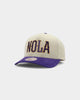 Mitchell & Ness New Orleans Pelicans Pro Crown Snapback Off White/Purple