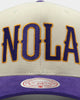 Mitchell & Ness New Orleans Pelicans Pro Crown Snapback Off White/Purple