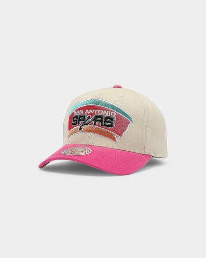Mitchell Ness San Antonio Spurs Pro Crown Snapback Off White