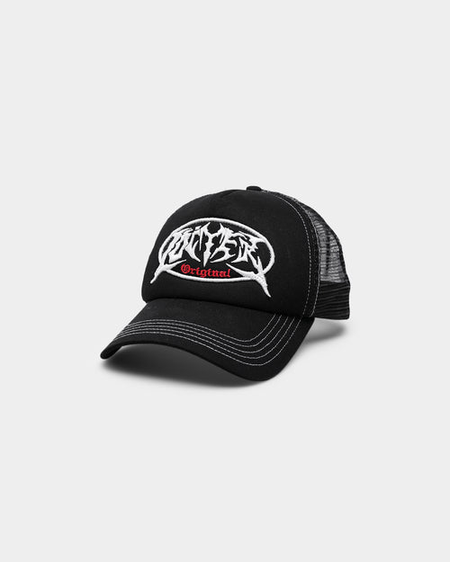 Loiter Metal Badge Trucker Hat Black