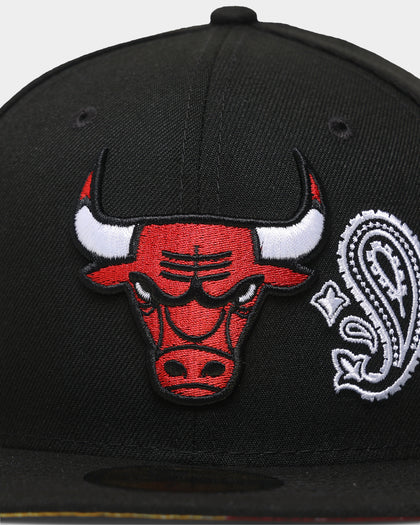 New Era Chicago Bulls 'Patchwork Paisley Undervisor' 59FIFTY Fitted Black
