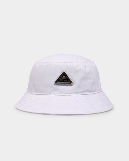 Loiter Metallic Badge Bucket Hat White