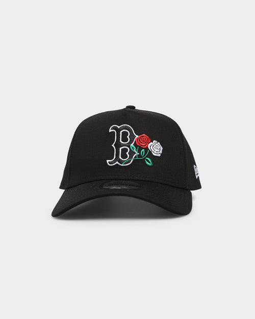 New Era Boston Red Sox 'Rose Crossover' 9FORTY A-Frame Snapback Black/White