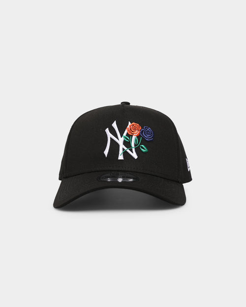 New Era New York Yankees 'Rose Crossover' 9FORTY A-Frame Snapback Black/White