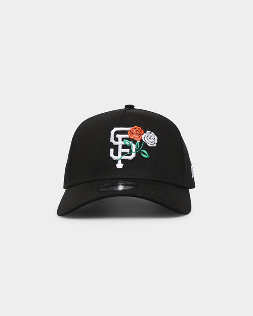 New Era San Francisco Giants 'Rose Crossover' 9FORTY A-Frame Snapback Black/White