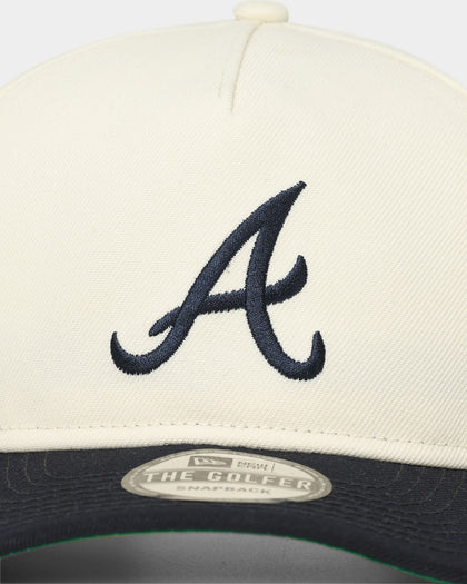 New Era Atlanta Braves 1995 'Off White World Series Side Patch' Old Golfer Snapback Chrome White