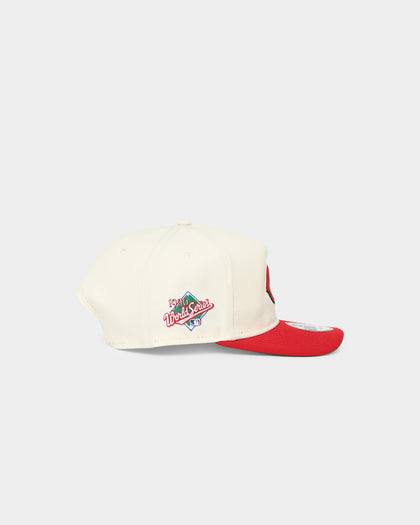 New Era Cincinnati Reds 1990 'Off White World Series Side Patch' Old Golfer Snapback Chrome White