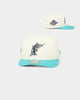 New Era Florida Marlins 1997 'Off White World Series Side Patch' Old Golfer Snapback Chrome White