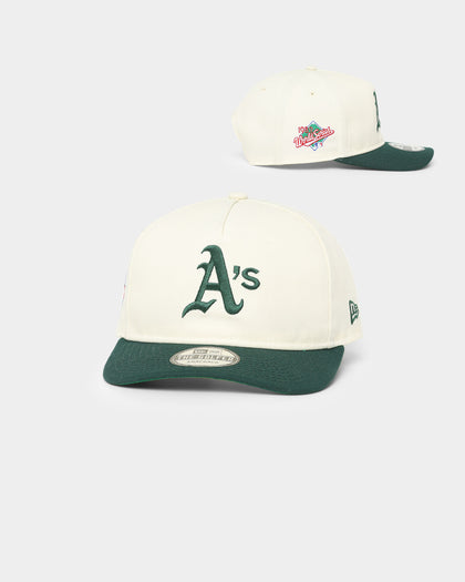 New Era Oakland Athletics 1989 'Off White World Series Side Patch' Old Golfer Snapback Chrome White