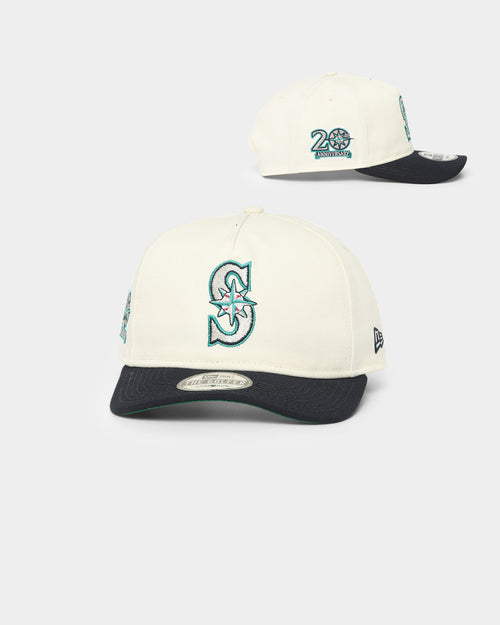 New Era Seattle Mariners 20th Anniversary 'Off White World Series Side Patch' Old Golfer Snapback Chrome White
