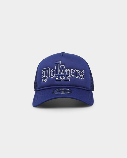 New Era Los Angeles Dodgers 'Gothic Script' Foam Front 9FORTY A-Frame Trucker Snapback Original Team Colours