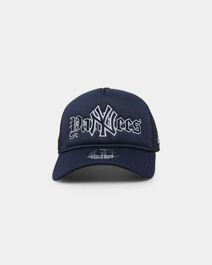 New Era New York Yankees 'Gothic Script' Foam Front 9FORTY A-Frame Trucker Snapback Original Team Colours