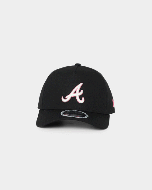 New Era Atlanta Braves Neon Pink 9FORTY A-Frame Snapback Black/Neon