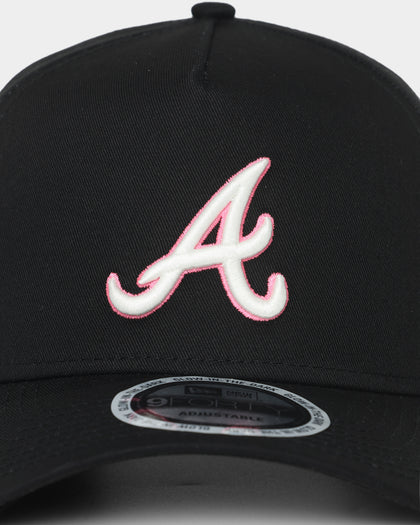 New Era Atlanta Braves Neon Pink 9FORTY A-Frame Snapback Black/Neon