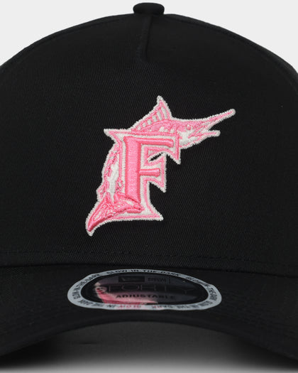 New Era Florida Marlins Neon Pink 9FORTY A-Frame Snapback Black/Neon