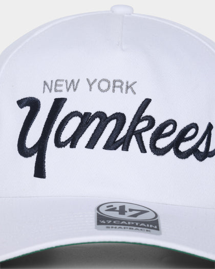 47 Brand New York Yankees Nantasket Script '47 Captain DTR Snapback White