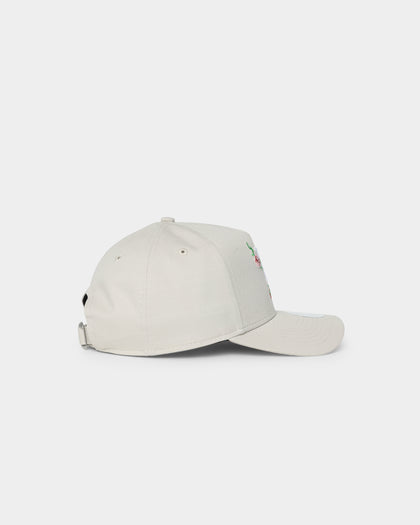 New Era Women's Los Angeles Dodgers Rose Embroidery 9FORTY A-Frame Strapback Stone