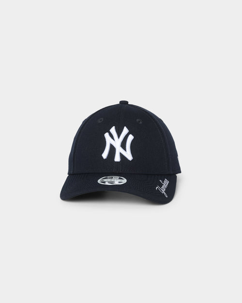 New Era Women's New York Yankees Visor Script Embroidery Q122 9FORTY Strapback OTC