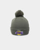 New Era Los Angeles Lakers Pom Knit Beanie Olive