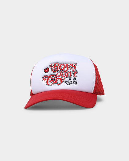 Goat Crew Boys Don't Cry Trucker Snapback White/Red