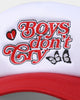 Goat Crew Boys Don't Cry Trucker Snapback White/Red
