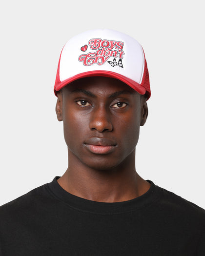 Goat Crew Boys Don't Cry Trucker Snapback White/Red