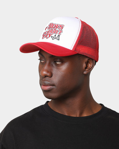 Goat Crew Boys Don't Cry Trucker Snapback White/Red