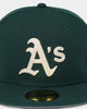 New Era Oakland Athletics 'Chain Stitch' 59FIFTY Fitted Dark Green