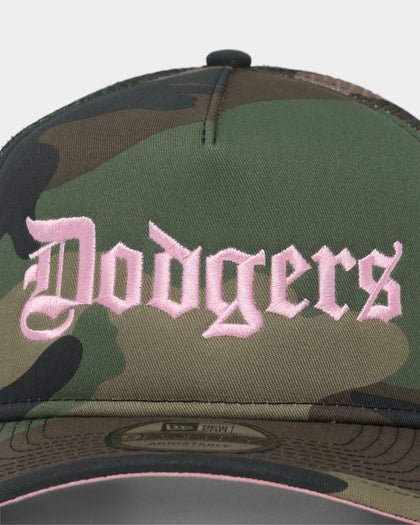 New Era Los Angeles Dodgers "Camo Twist" 9FORTY A-Frame Trucker Snapback Camo Pink