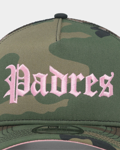 New Era San Diego Padres "Camo Twist" 9FORTY A-Frame Trucker Snapback Camo Pink