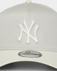 New Era New York Yankees 9FORTY A-Frame Snapback Stone/White