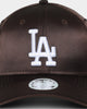 New Era Women's Los Angeles Dodgers 'Satin' 9FORTY Cloth Strapback Walnut