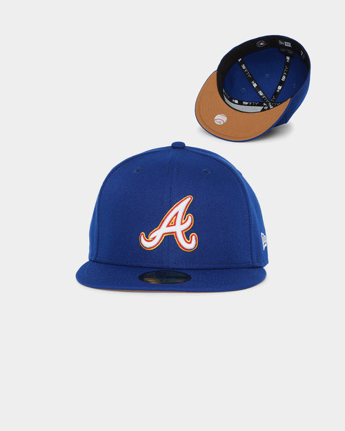 New Era Atlanta Braves "Cereal Wheat Bottoms" 59FIFTY Fitted Light Royal