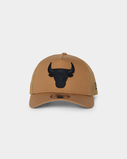 New Era Chicago Bulls 'Wheat' 9FORTY A-Frame Trucker Snapback Wheat/Black