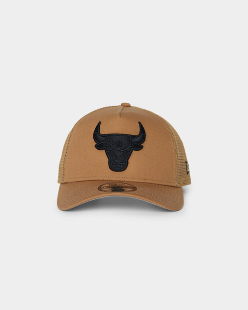New Era Chicago Bulls 'Wheat' 9FORTY A-Frame Trucker Snapback Wheat/Black