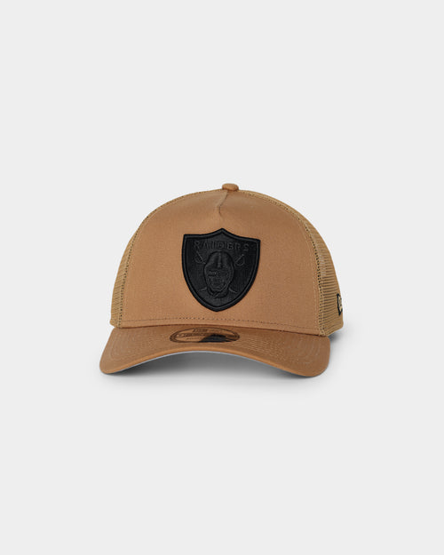 New Era Las Vegas Raiders 'Wheat' 9FORTY A-Frame Trucker Snapback Wheat/Black