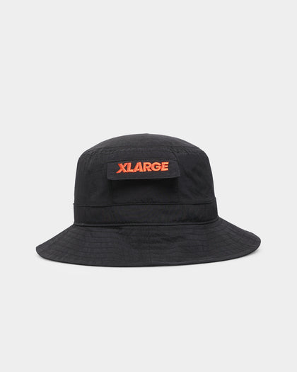 X-LARGE Nylon Stash Bucket Hat Black/Orange