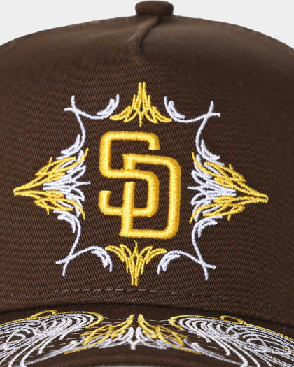 New Era San Diego Padres 'Flare Designs' 9FORTY A-Frame Trucker Snapback Original Team Colours