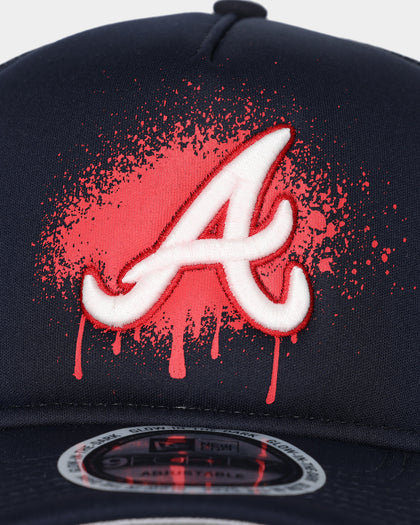 New Era Atlanta Braves 'Spray Paint Glow' 9FORTY A-Frame Trucker Snapback Original Team Colours