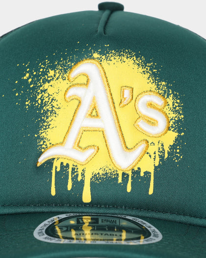 New Era Oakland Athletics 'Spray Paint Glow' 9FORTY A-Frame Trucker Snapback Original Team Colours
