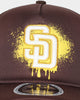 New Era San Diego Padres 'Spray Paint Glow' 9FORTY A-Frame Trucker Snapback Original Team Colours